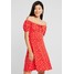 Dorothy Perkins DITSY SCOOP NECK GYPSY DRESS Sukienka z dżerseju red DP521C1ZU