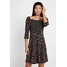 Dorothy Perkins FLORAL GYPSY SHIRRED DRESS Sukienka z dżerseju black DP521C1X2