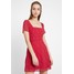 Even&Odd Sukienka letnia red EV421C0RR