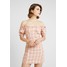 Missguided CHECK BARDOT DRESS Sukienka letnia peach M0Q21C186