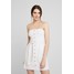 Abercrombie & Fitch TIE FRONT CUTOUT Sukienka letnia tan/white A0F21C02L
