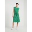 Lauren Ralph Lauren VILODIE SHORT SLEEVE CASUAL DRESS Sukienka letnia cambridge green /multi L4221C0RJ