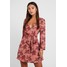 Glamorous Petite VINTAGE FLORAL WRAP DRESS Sukienka letnia deep rose GLB21C046