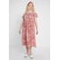 Dorothy Perkins Curve CRINKLE SHIRRED BARDOT MIDI DRESS PAISLEY Sukienka letnia ivory DP621C0BS