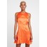 Missguided HALTER NECK FLIPPY DRESS Sukienka koktajlowa bright orange M0Q21C177