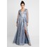 Maya Deluxe STAR GLITTER MAXI DRESS WITH BISHOP SLEEVES AND OPEN BACK Suknia balowa blue/multi M2Z21C03T