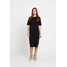 Superdry KELLOW GRAPHIC MIDI DRESS Sukienka z dżerseju black SU221C0EG