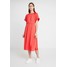 Calvin Klein GATHERED WAIST DRESS Długa sukienka red 6CA21C00S