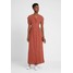 Vero Moda Tall VMSAMMI WIDE ANKLE BUTTON DRESS Długa sukienka mahogany VEB21C03C
