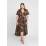Missguided Plus CURVE TIGER PRINT MIDAXI DRESS Sukienka letnia brown M0U21C09S