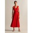 Massimo Dutti Długa sukienka red M3I21C06D