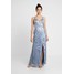 Maya Deluxe ALL OVER GLITTER CAMI MAXI WITH PLUNGE FRONT Suknia balowa blue M2Z21C03U