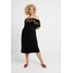 Evans EMBROIDERED GYPSY DRESS Sukienka z dżerseju black EW221C09M
