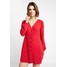 Abercrombie & Fitch BUTTON THRU DRESS Sukienka koszulowa red A0F21C026