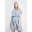 Ragwear Plus EXCLUSIVE BRITTA DITSY PRINT TIE WAIST DRESS Sukienka z dżerseju dusty blue RAC21C00C