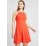 New Look WAFFLE HIGH SKATER Sukienka z dżerseju red NL021C126