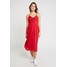 Superdry JAYDE TIE FRONT MIDI DRESS Sukienka koszulowa nautical red SU221C0CX