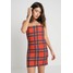 New Look GO CHECK STRAP DRESS Sukienka z dżerseju red NL021C0YN