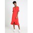Warehouse LONG LINE TEA DRESS Długa sukienka red WA221C0EQ