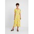 Warehouse IRIS FLORAL TEA DRESS Sukienka koszulowa yellow WA221C0K8