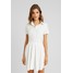 Missguided BUTTON DOWN SKATER DRESS Sukienka koszulowa white M0Q21C1AN