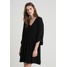 Madewell VNECK BUTTON FRONT RETRO DRESS Sukienka letnia true black M3J21C00R