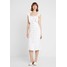 Warehouse FRILL BUTTON FRONT MIDI DRESS Sukienka koszulowa white WA221C0JG