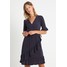 Warehouse LIPS TEA DRESS Sukienka z dżerseju dark blue/red WA221C0EP
