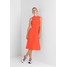 Warehouse TIE NECK MIDI DRESS Sukienka letnia orange WA221C0EM