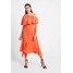 Lost Ink RUFFLE MIDI DRESS Długa sukienka orange L0U21C0BT