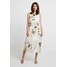 Wallis LEMON FLORAL PLEAT OVERLAYER Długa sukienka ivory WL521C0ML