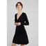Davida Cashmere WRAP OVER DRESS Sukienka dzianinowa black DAP21C000