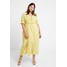 Lost Ink Plus FRILL FRONT DRESS Sukienka letnia yellow LOA21C05O
