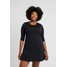 CAPSULE by Simply Be LONG SLEEVE SWING DRESS Sukienka z dżerseju black CAS21C00R