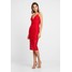 New Look SCALLOP HEM MIDI DRESS Sukienka etui bright red NL021C111