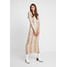 Weekday MAXINE DRESS Długa sukienka beige/white WEB21C03L