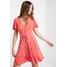 Oasis PANSY PRINT SHEERED SKATER DRESS Sukienka z dżerseju multi red OA221C0IF