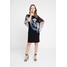 Wallis Petite ORIENTAL FLORAL OVERLAYER DRESS Sukienka etui black WP021C067