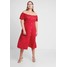 Dorothy Perkins Curve SPOT BARDOT MIDI DRESS Sukienka z dżerseju red DP621C0BV