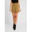 Missguided CHECK BUTTON FRONT A LINE SKIRT Spódnica trapezowa yellow M0Q21B08P