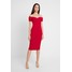 Topshop BARDOT WRAP DRESS Sukienka koktajlowa red TP721C135