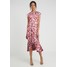 Three Floor RUFFLE PRINT DRESS Sukienka koktajlowa coral/pink T0B21C03T