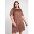 Glamorous Curve SHIFT DRESS Sukienka letnia brown/cream GLA21C05R
