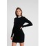 Calvin Klein Jeans MONOGRAM TAPE DRESS Sukienka dzianinowa black C1821C049