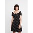 Dorothy Perkins DITSY SCOOP NECK GYPSY DRESS Sukienka letnia black DP521C20F