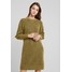 Selected Femme SLFKYLIE DRESS Sukienka dzianinowa ecru olive/melange SE521C0PK