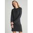 TOM TAILOR DRESS WITH HOOD Sukienka dzianinowa alloy grey melange TO221C091