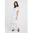 Glamorous Curve EXCLUSIVE SHORT SLEEVES WRAP MIDI DRESS Długa sukienka white safari GLA21C056