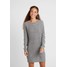 Noisy May Petite NMSIESTA O NECK DRESS Sukienka dzianinowa medium grey melange NM521C01Z