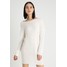 Missguided FLUFFY TWIST BACK DRESS Sukienka dzianinowa off white M0Q21C0YJ